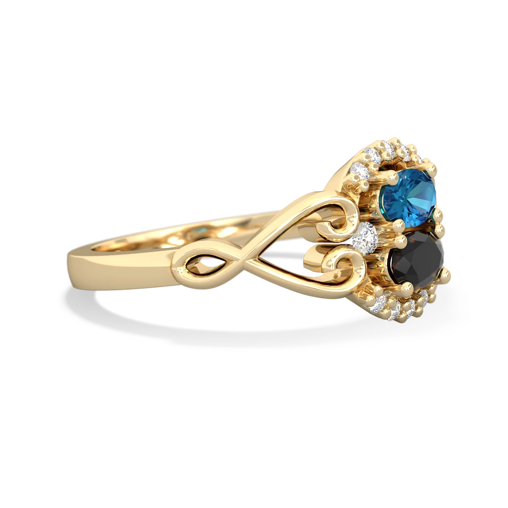 London Topaz Love Nest 14K Yellow Gold ring R5860