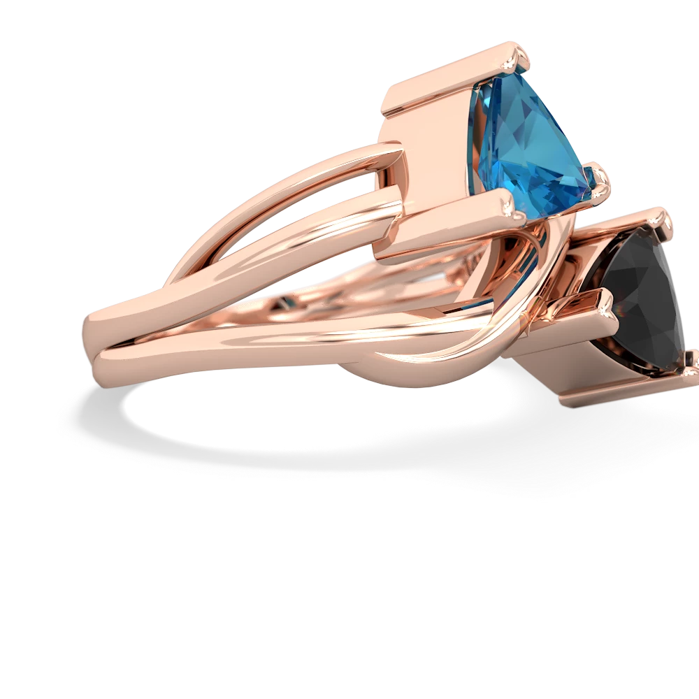 London Topaz Split Band Swirl 14K Rose Gold ring R2341