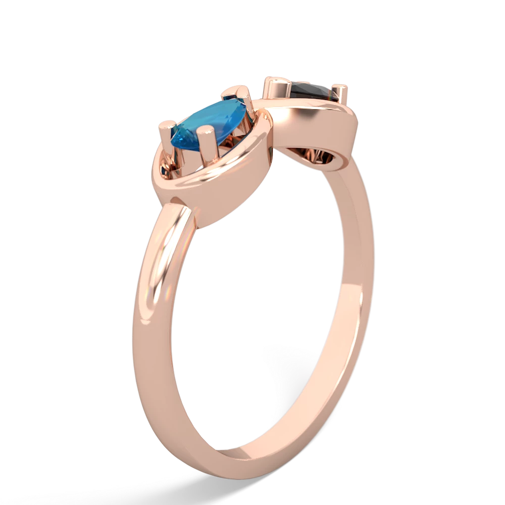 London Topaz Infinity 14K Rose Gold ring R5050