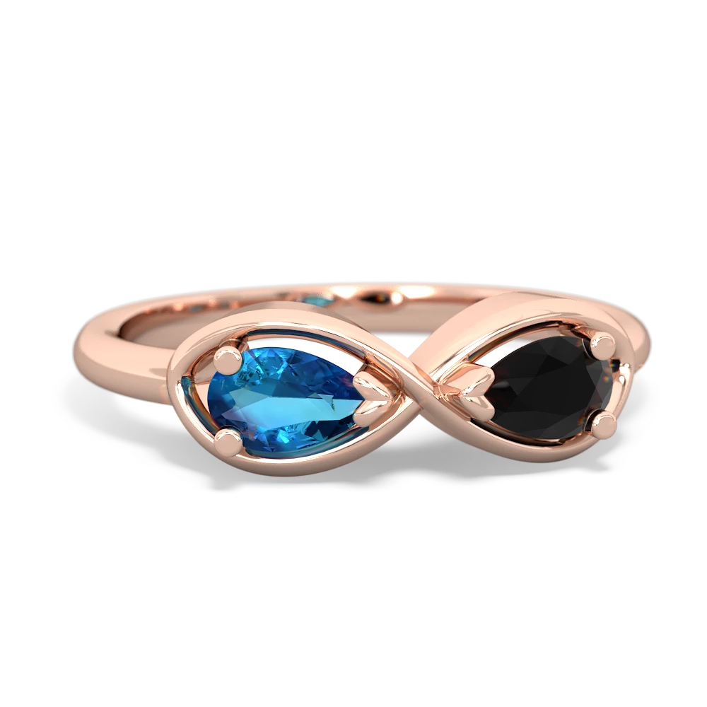 London Topaz Infinity 14K Rose Gold ring R5050