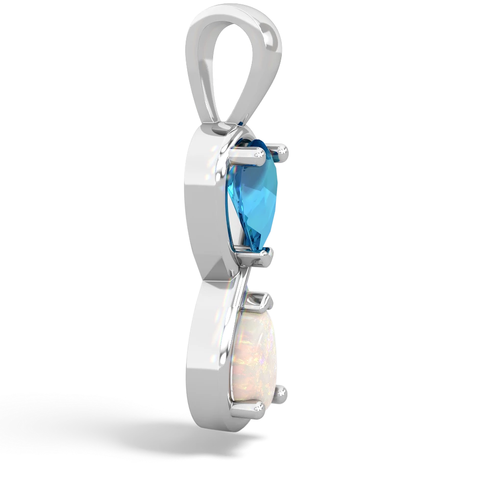 London Topaz Infinity 14K White Gold pendant P5050