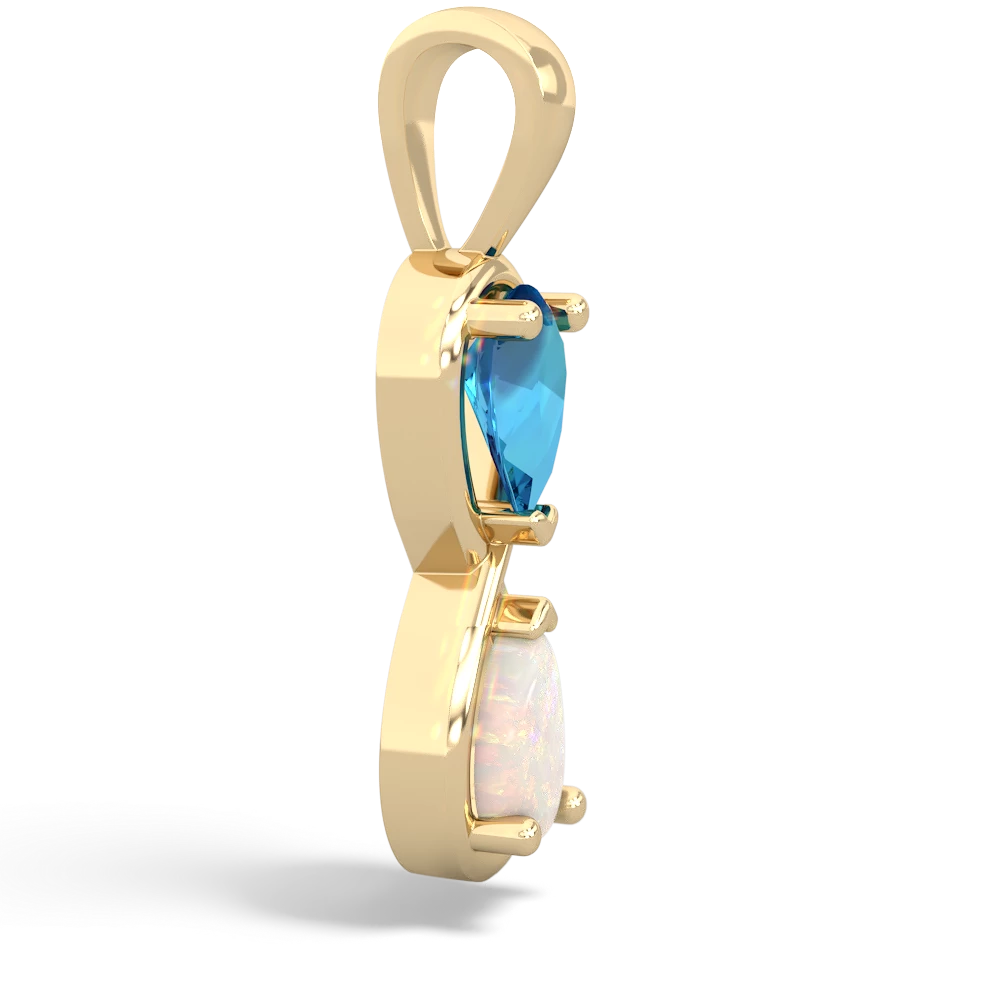 London Topaz Infinity 14K Yellow Gold pendant P5050