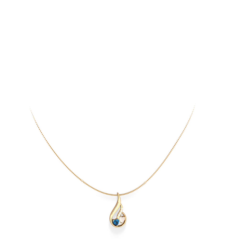 London Topaz Keepsake Curves 14K Yellow Gold pendant P5450