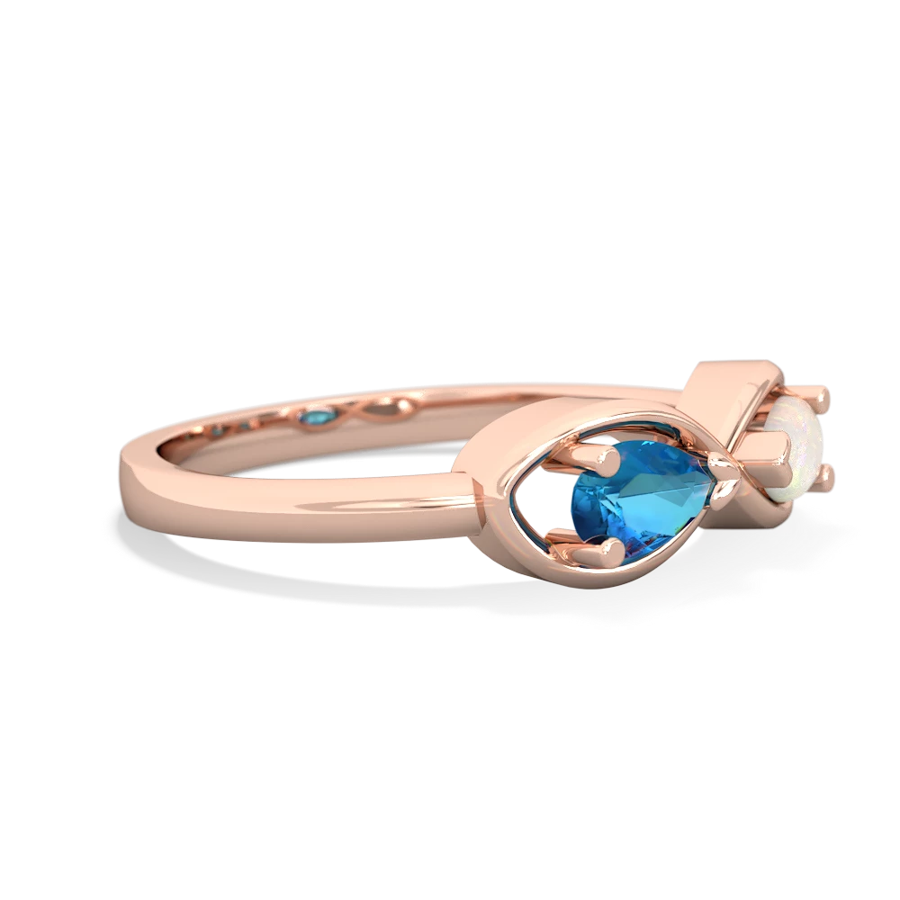 London Topaz Infinity 14K Rose Gold ring R5050