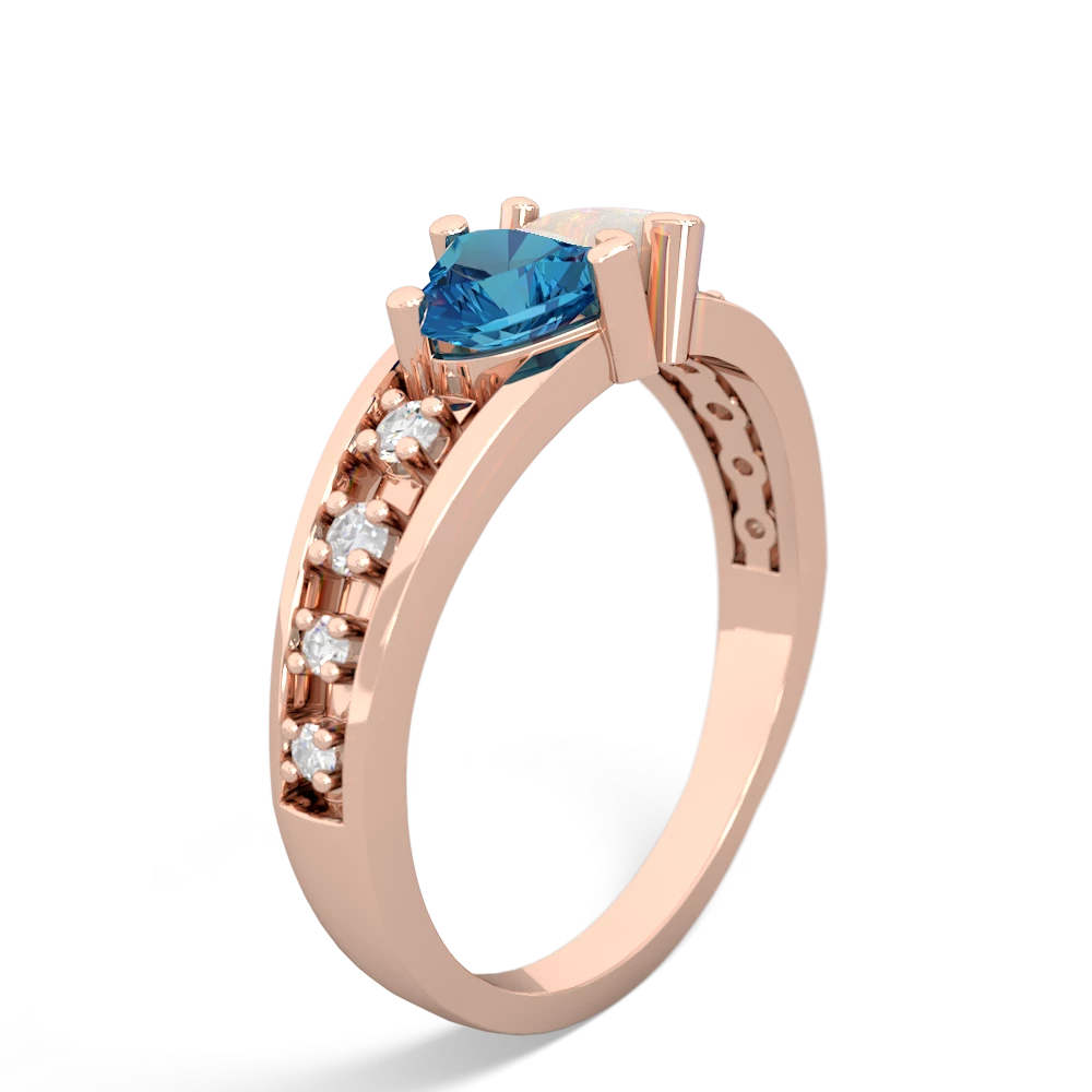 London Topaz Heart To Heart 14K Rose Gold ring R3342