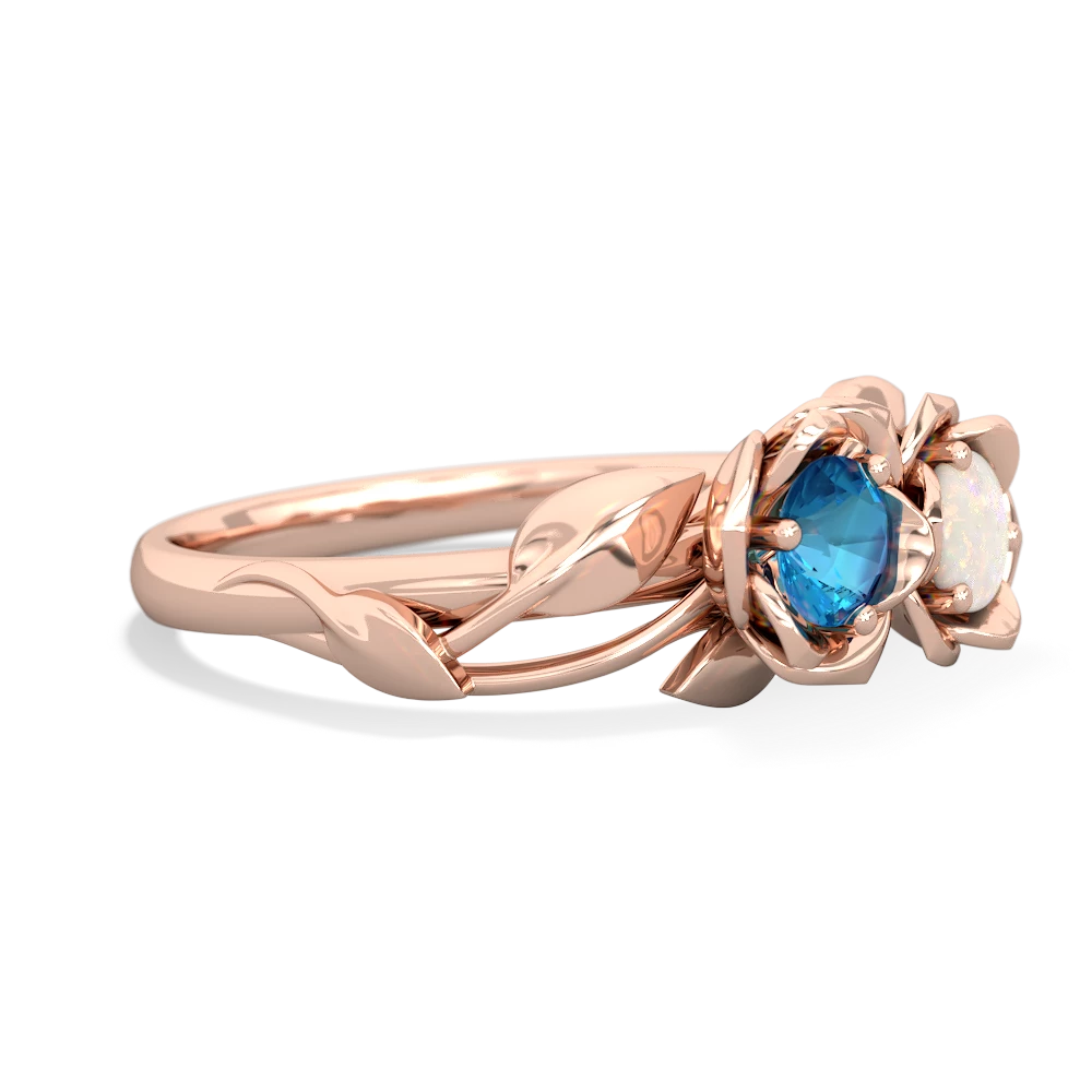 London Topaz Rose Garden 14K Rose Gold ring R5510