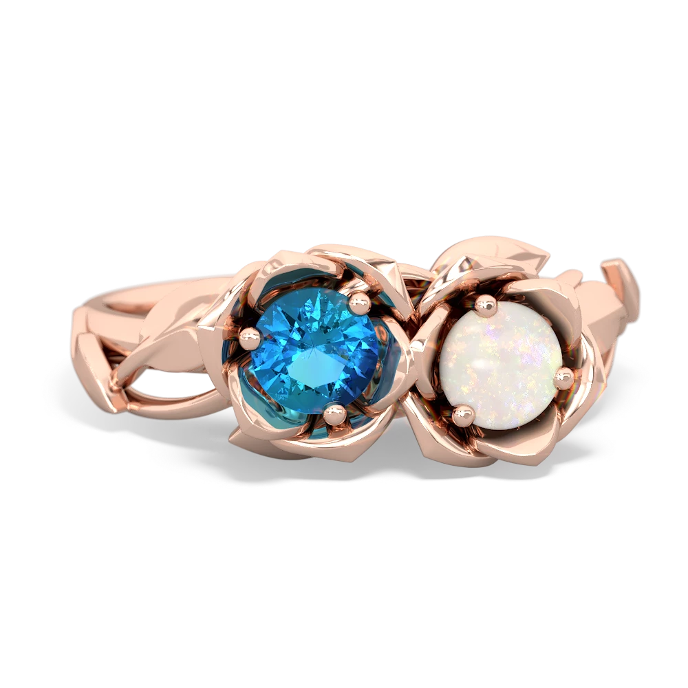 London Topaz Rose Garden 14K Rose Gold ring R5510