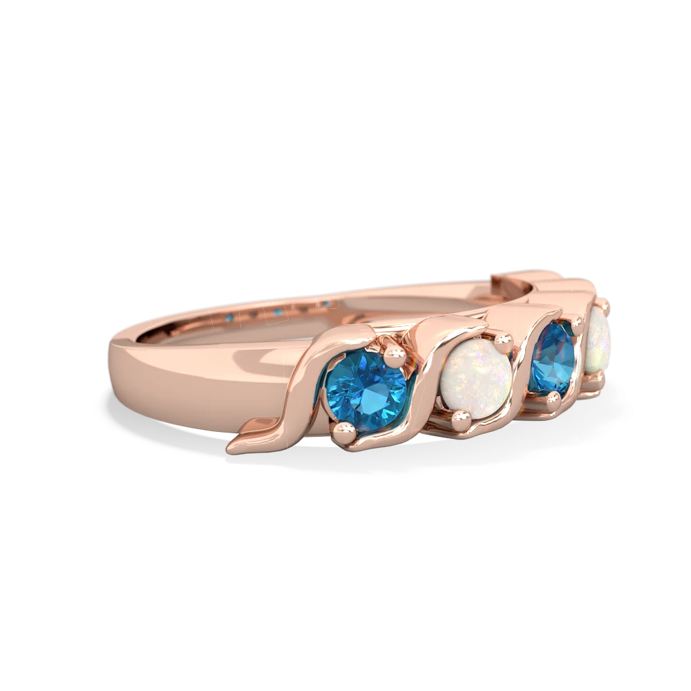 London Topaz Anniversary Band 14K Rose Gold ring R2089