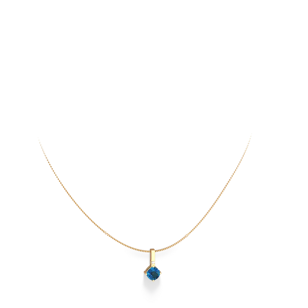 London Topaz Simply Elegant 14K Yellow Gold pendant P2489