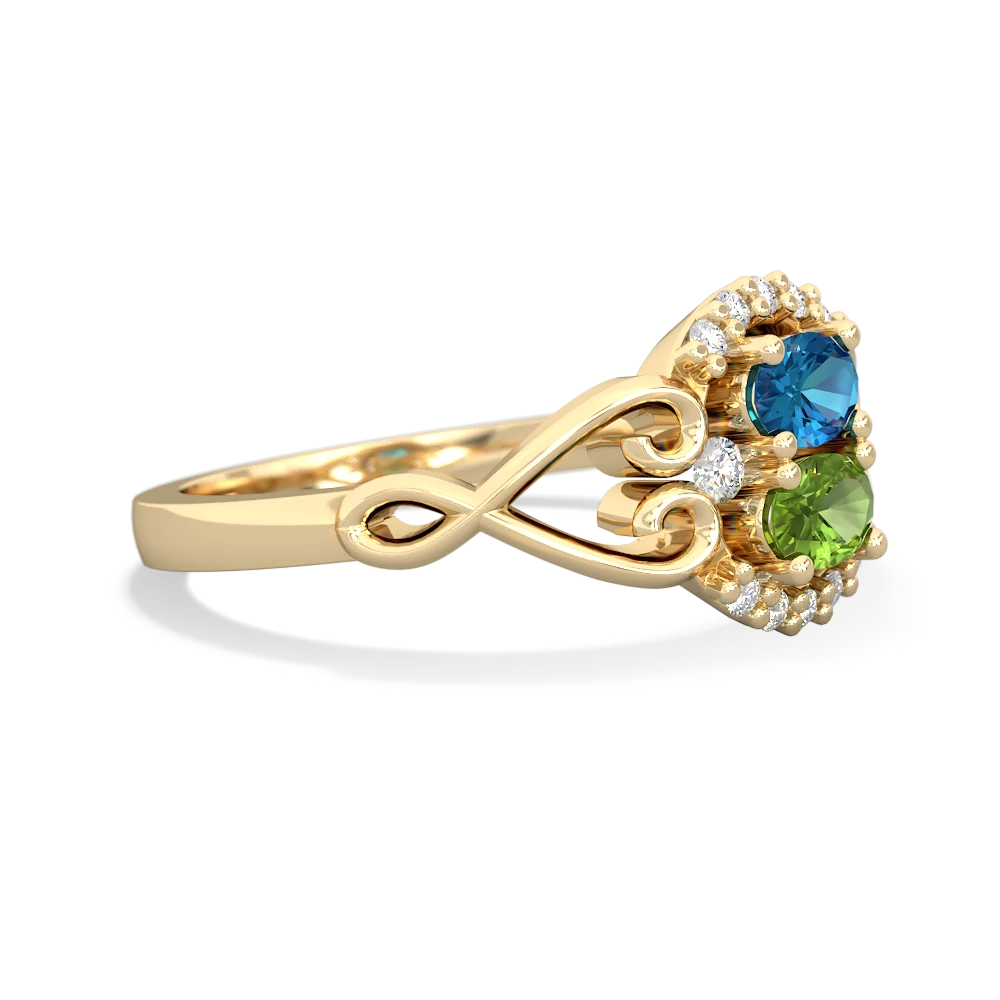 London Topaz Love Nest 14K Yellow Gold ring R5860