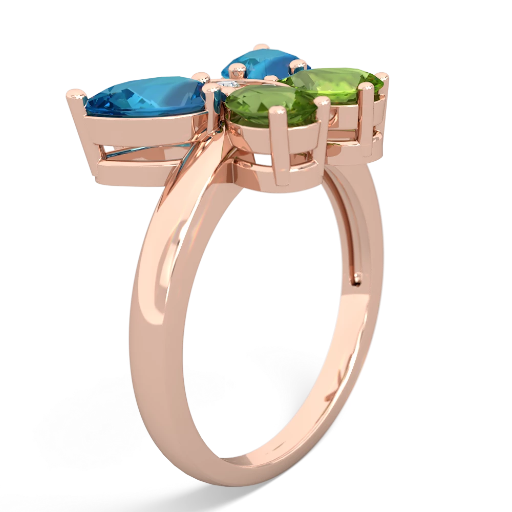 London Topaz Butterfly 14K Rose Gold ring R2215