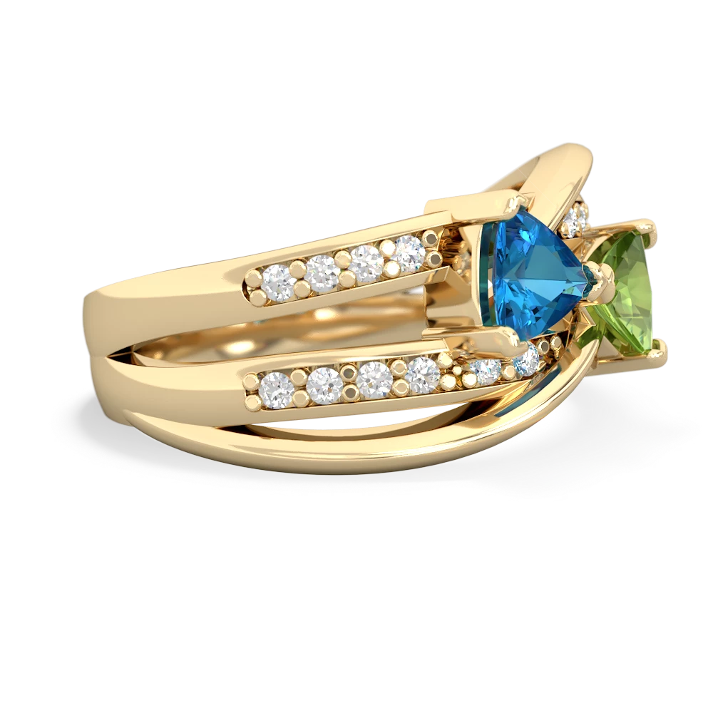 London Topaz Bowtie 14K Yellow Gold ring R2360