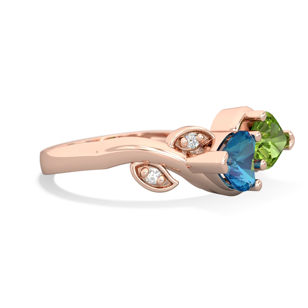 London Topaz Floral Elegance 14K Rose Gold ring R5790