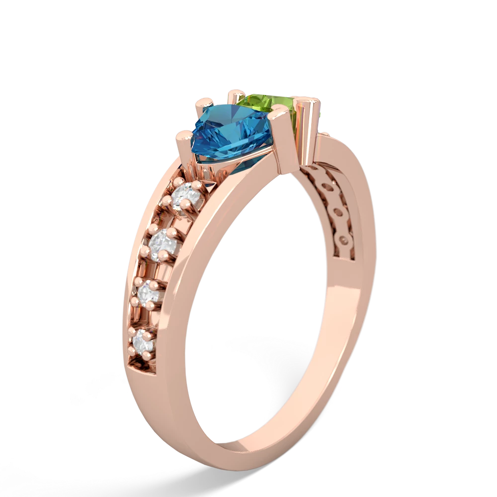 London Topaz Heart To Heart 14K Rose Gold ring R3342