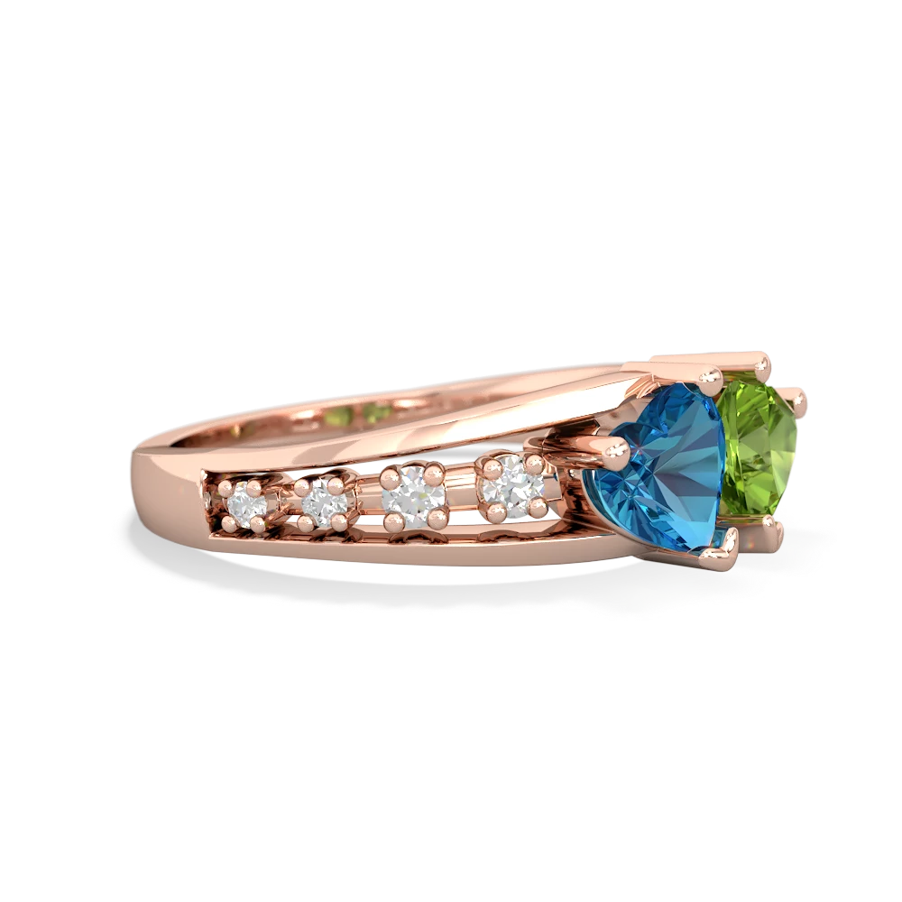 London Topaz Heart To Heart 14K Rose Gold ring R3342