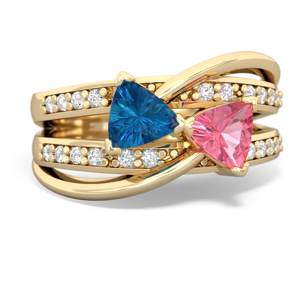 London Topaz Bowtie 14K Yellow Gold ring R2360