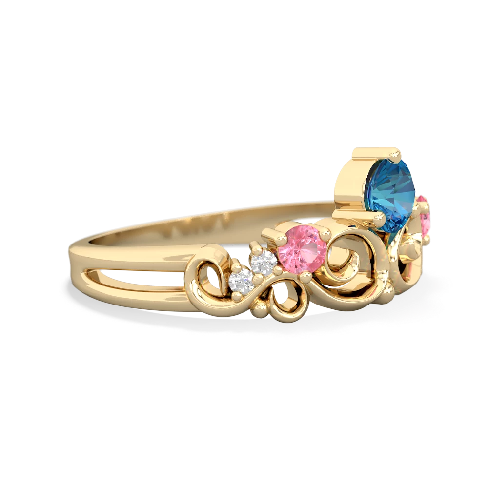 London Topaz Crown Keepsake 14K Yellow Gold ring R5740