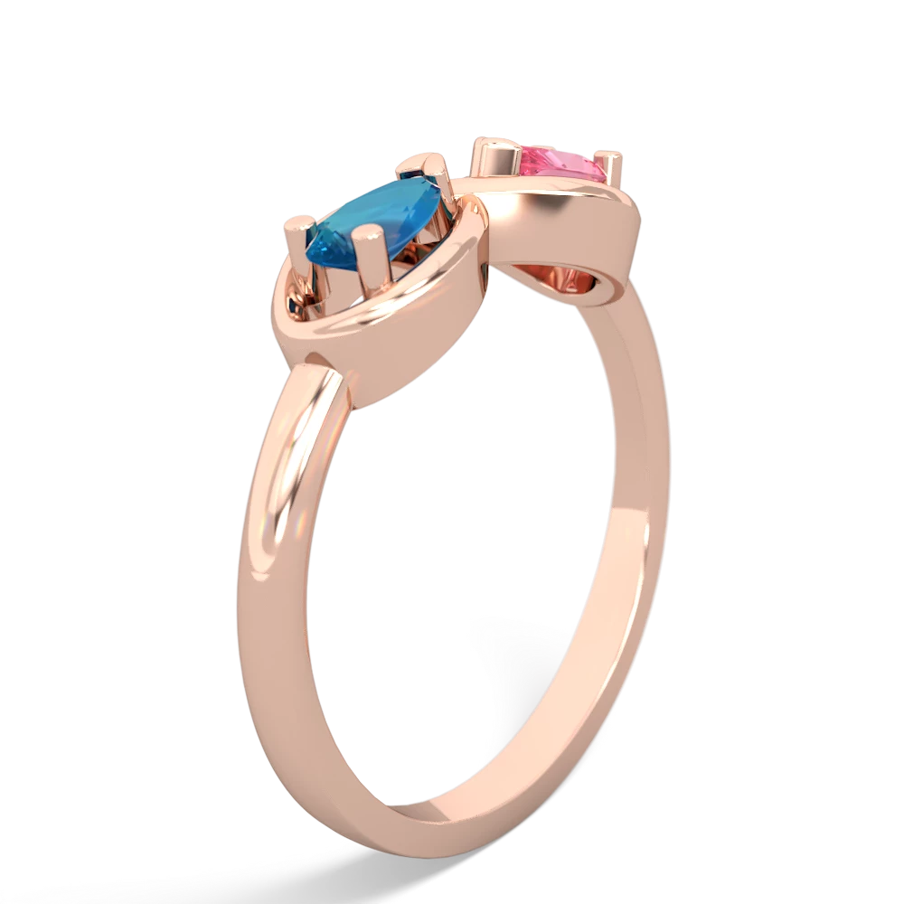 London Topaz Infinity 14K Rose Gold ring R5050