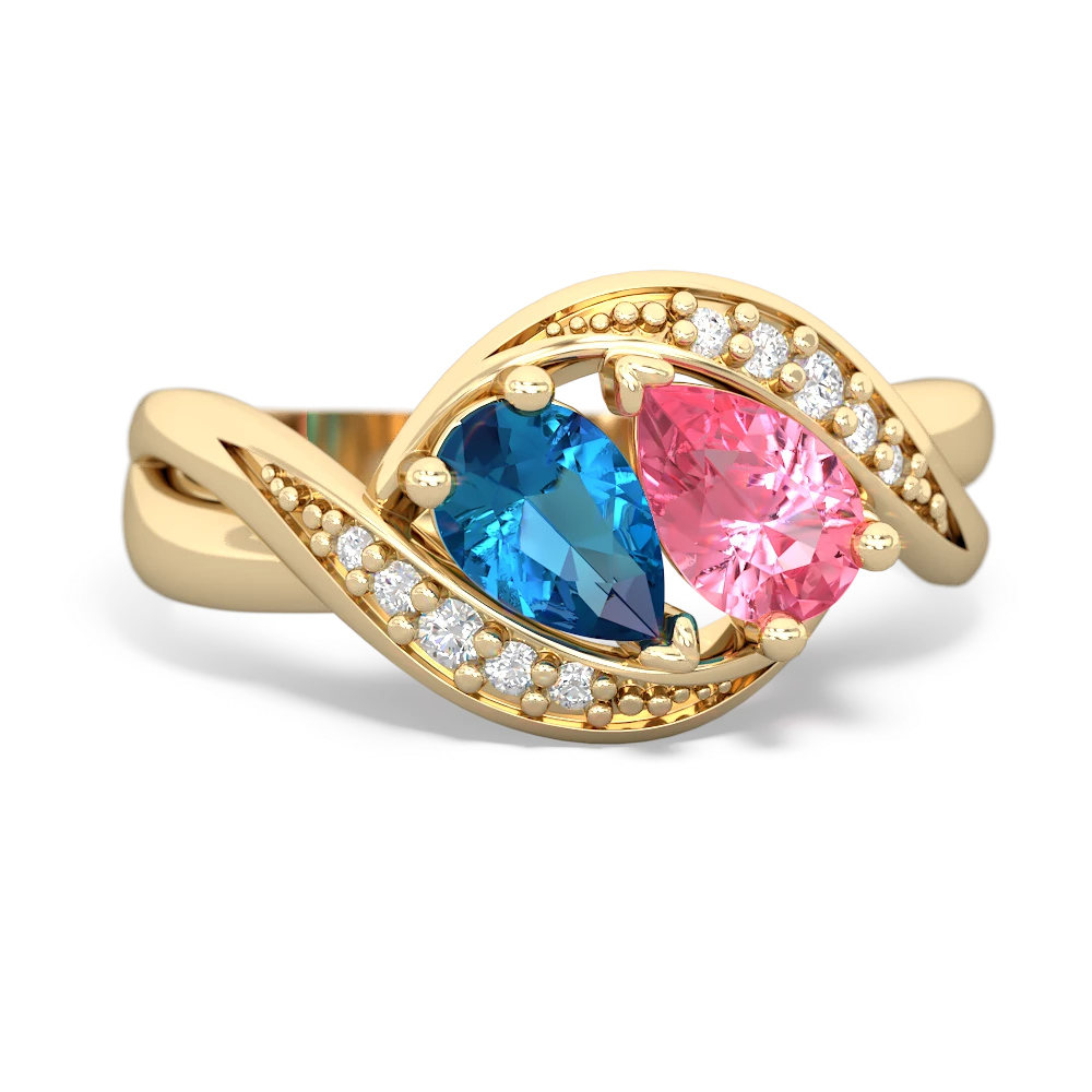 London Topaz Summer Winds 14K Yellow Gold ring R5342