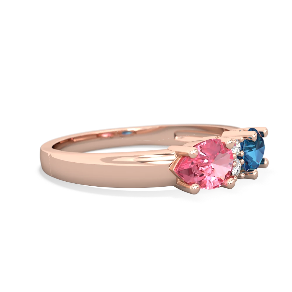 London Topaz Pear Bowtie 14K Rose Gold ring R0865