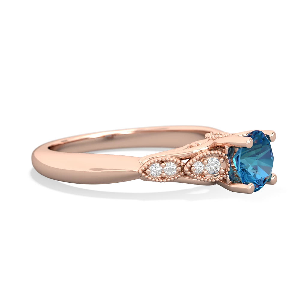 London Topaz Antique Elegance 14K Rose Gold ring R3100