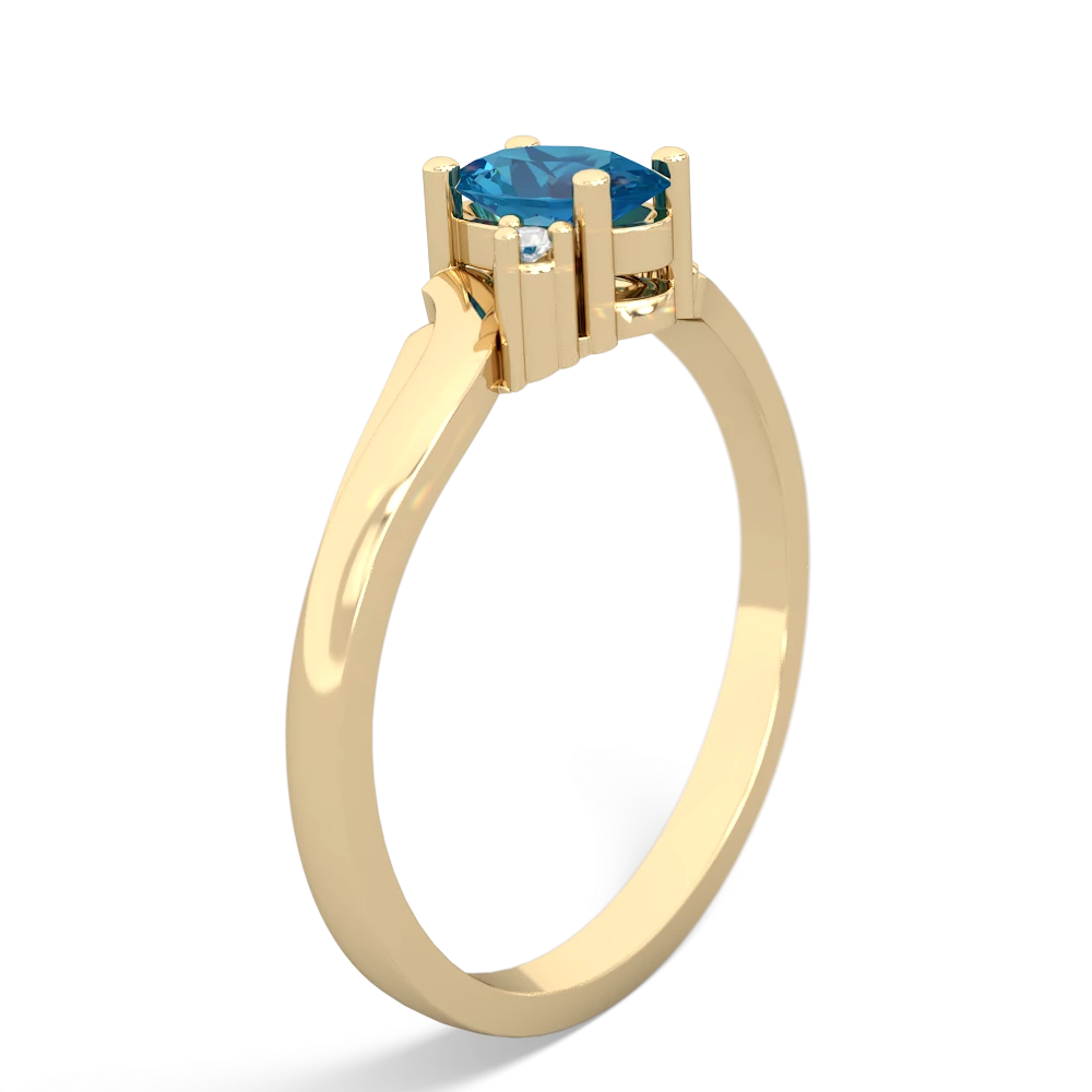 London Topaz Elegant Swirl 14K Yellow Gold ring R2173