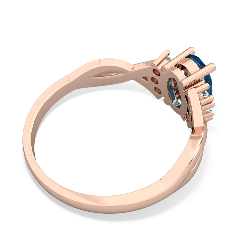 London Topaz Victorian Twist 14K Rose Gold ring R2497