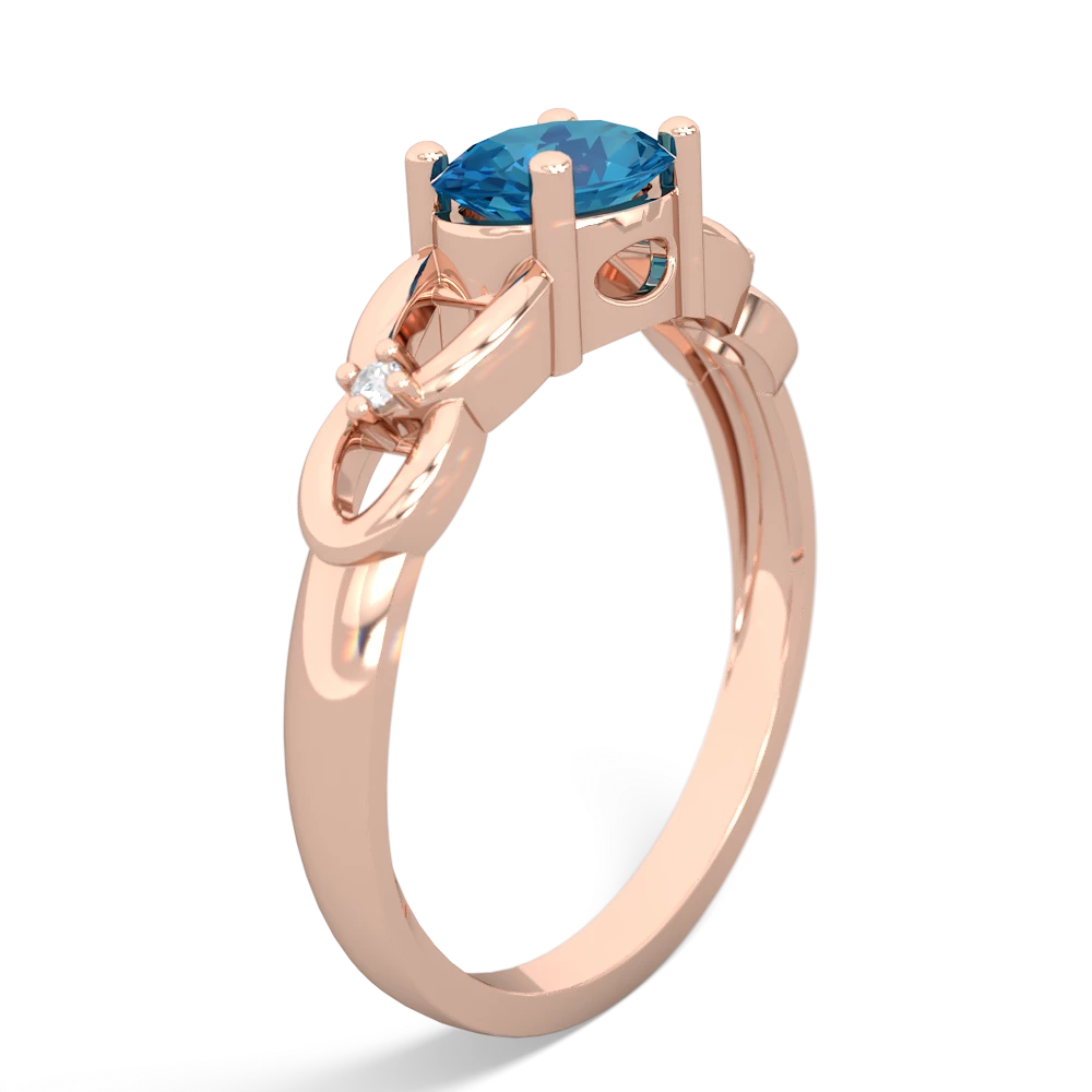 London Topaz Links 14K Rose Gold ring R4032