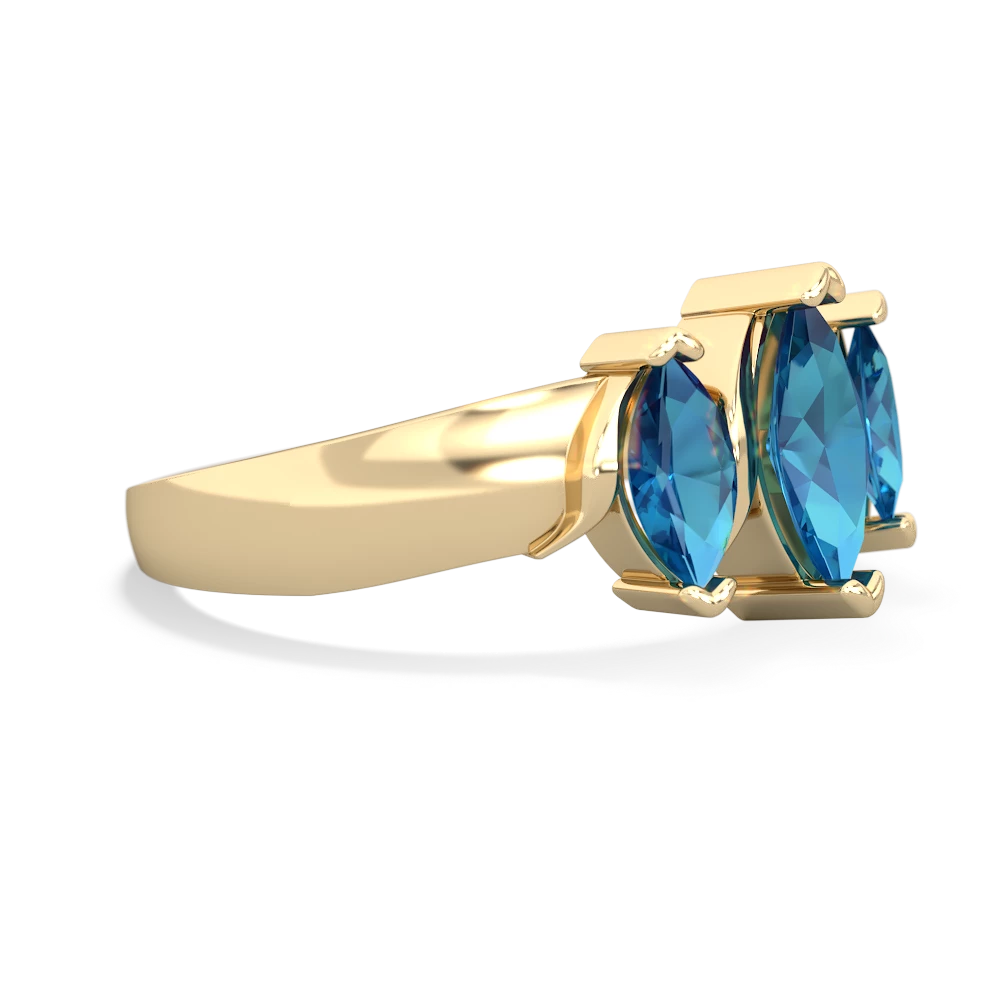 London Topaz Three Peeks 14K Yellow Gold ring R2433