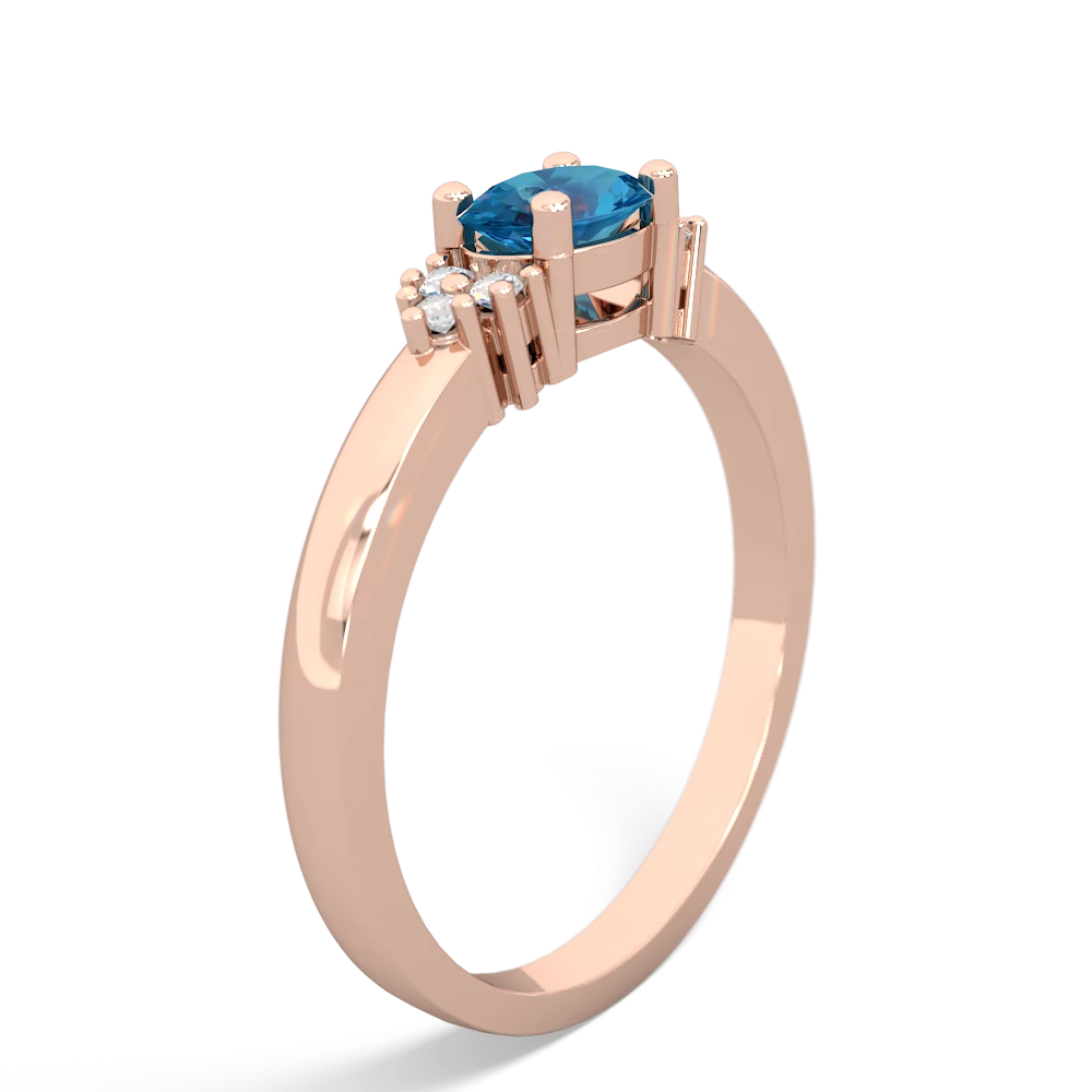 London Topaz Simply Elegant East-West 14K Rose Gold ring R2480