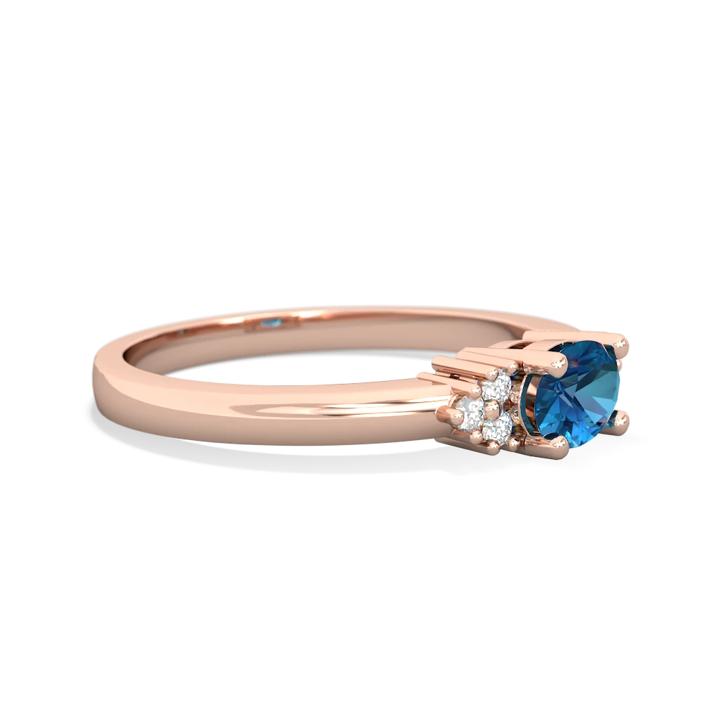 London Topaz Simply Elegant East-West 14K Rose Gold ring R2480