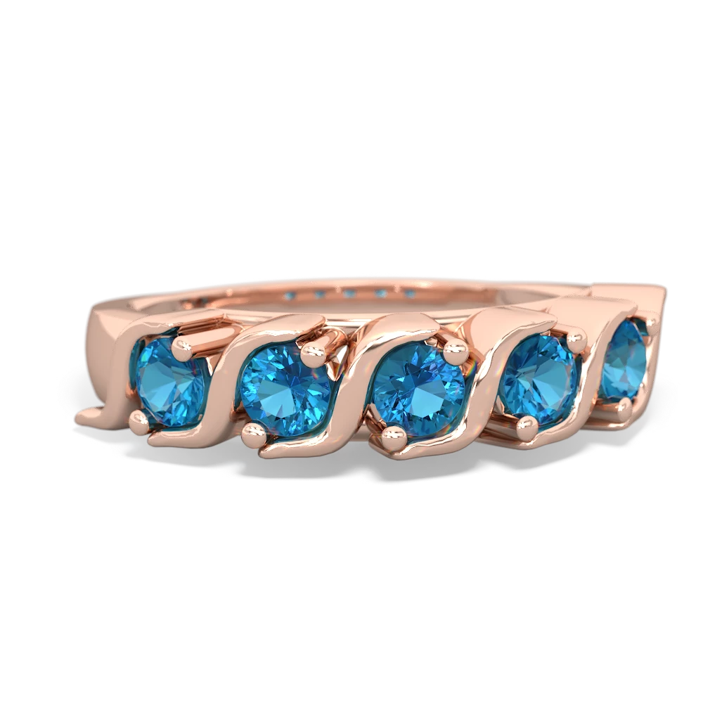 London Topaz Anniversary Band 14K Rose Gold ring R2089