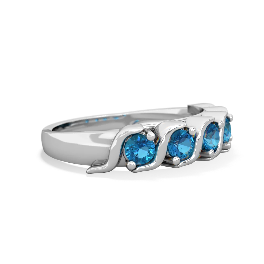 London Topaz Anniversary Band 14K White Gold ring R2089