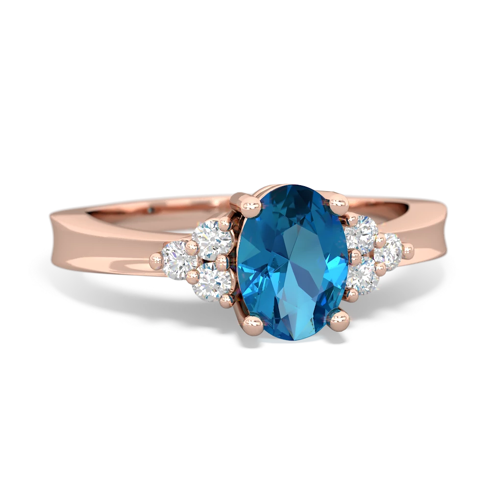 London Topaz Simply Elegant 14K Rose Gold ring R2113