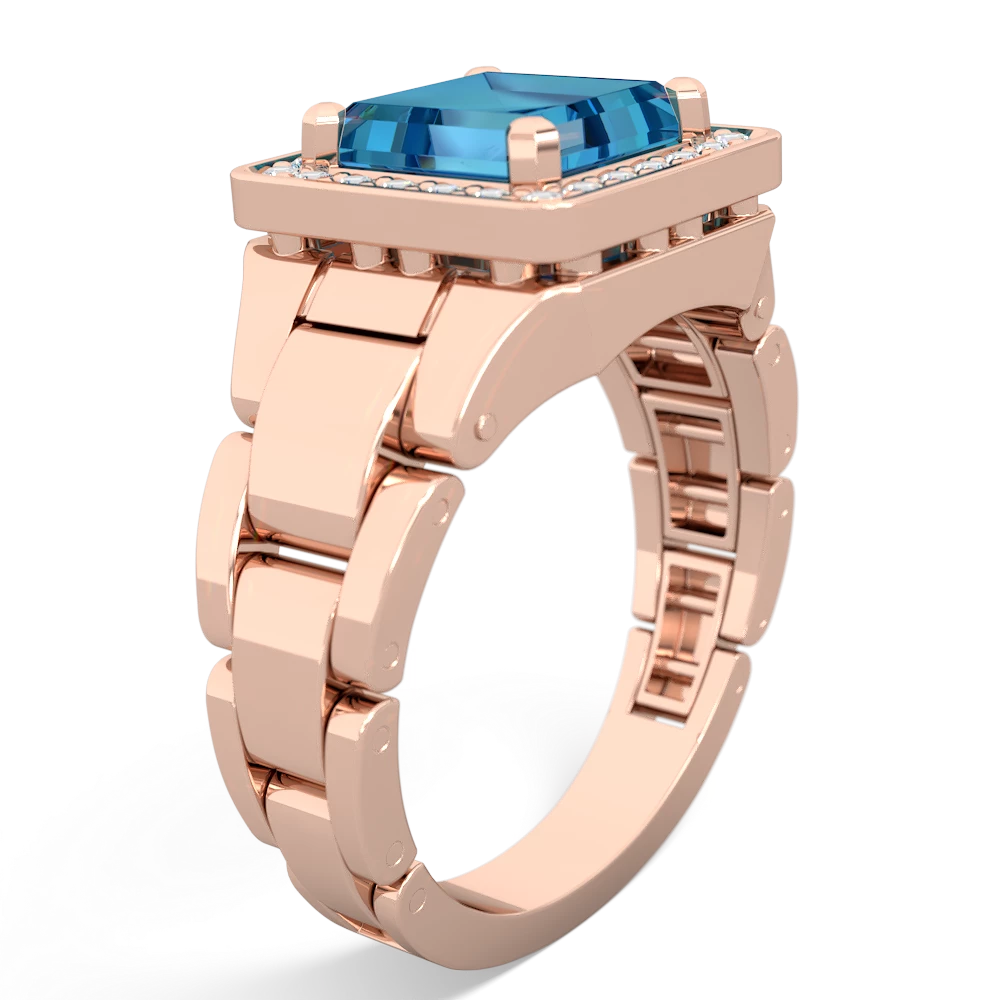 London Topaz Men's Watch 14K Rose Gold ring R0510