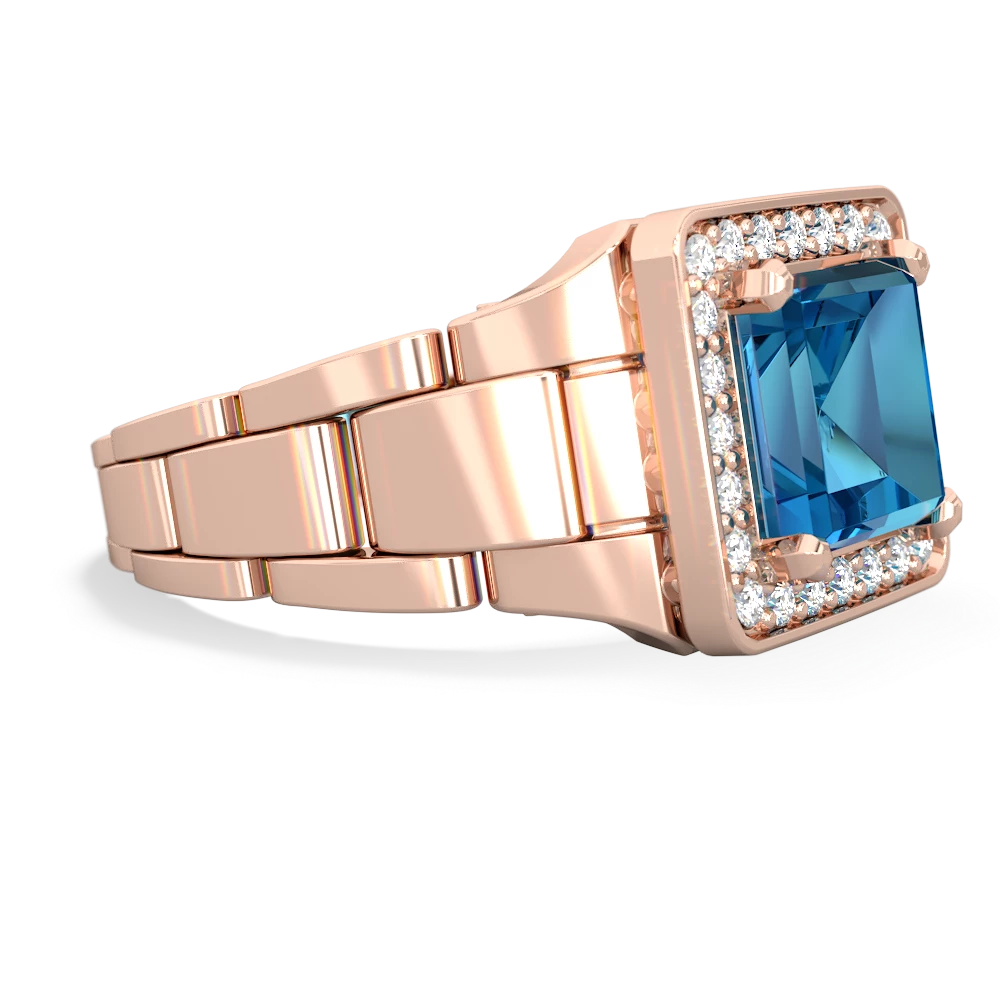 London Topaz Men's Watch 14K Rose Gold ring R0510