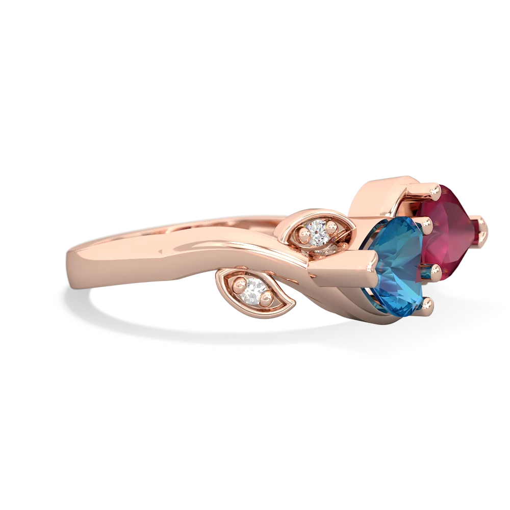 London Topaz Floral Elegance 14K Rose Gold ring R5790