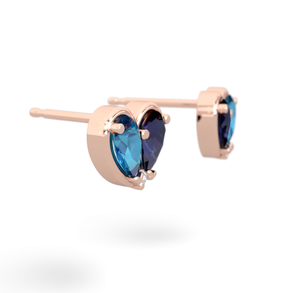 London Topaz 'Our Heart' 14K Rose Gold earrings E5072