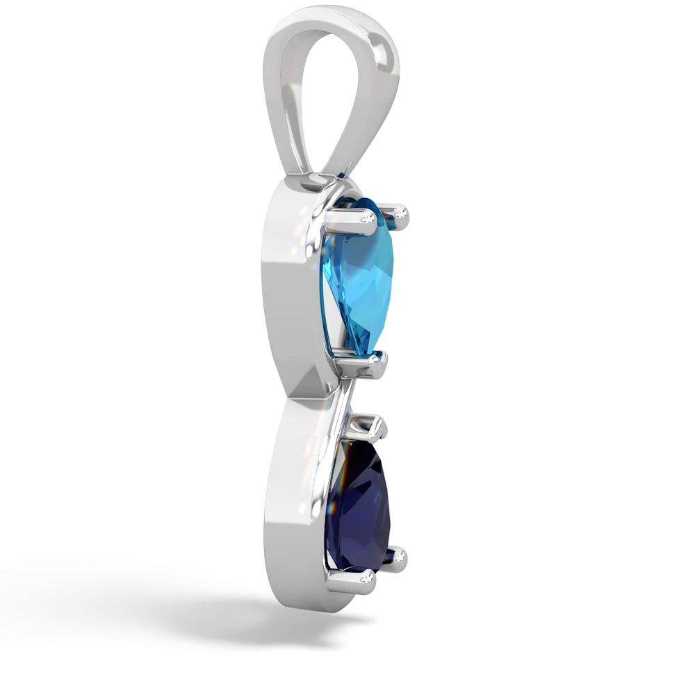 London Topaz Infinity 14K White Gold pendant P5050