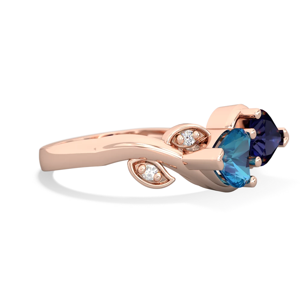 London Topaz Floral Elegance 14K Rose Gold ring R5790