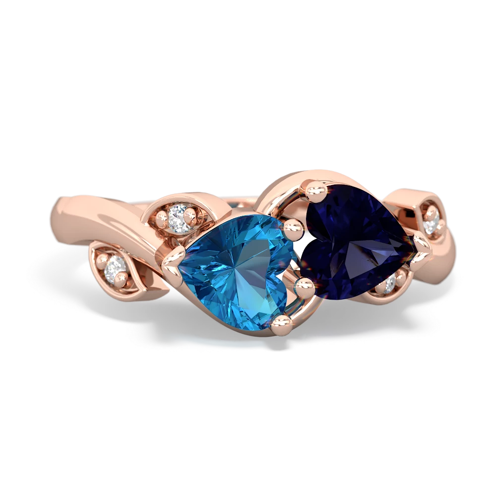 London Topaz Floral Elegance 14K Rose Gold ring R5790