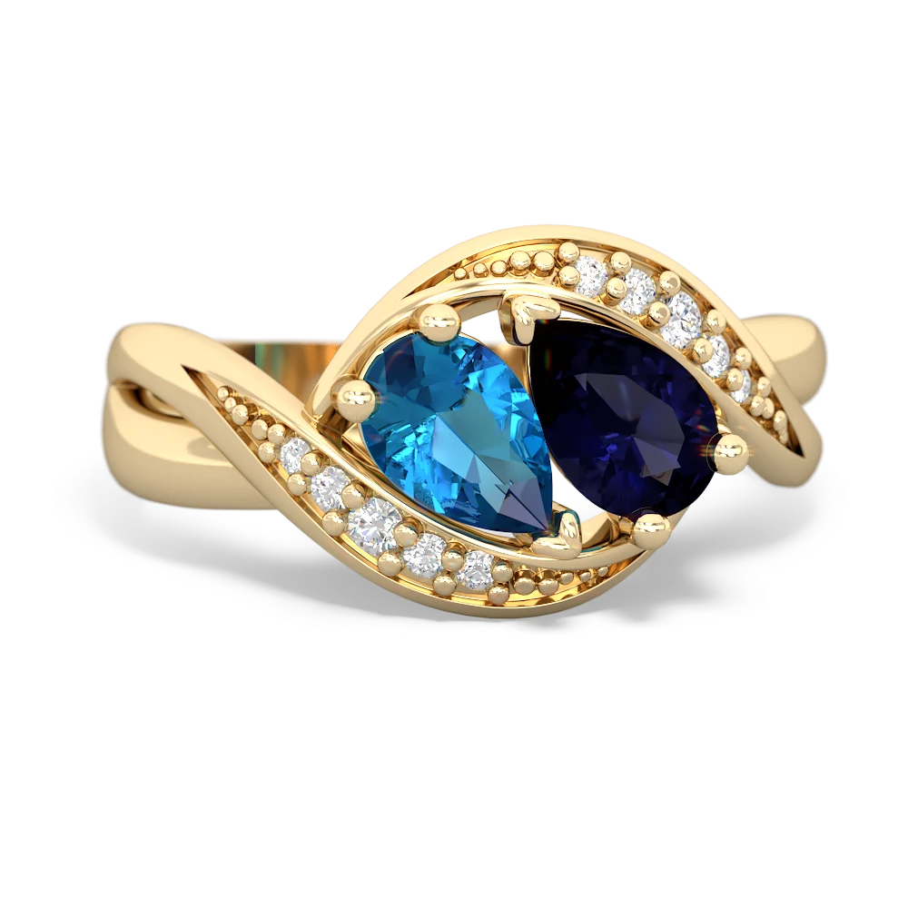 London Topaz Summer Winds 14K Yellow Gold ring R5342