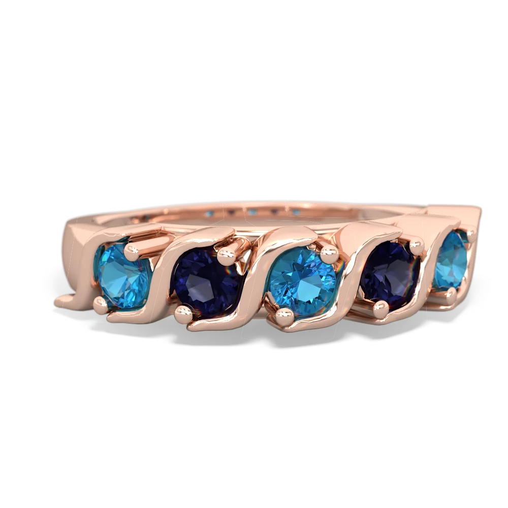 London Topaz Anniversary Band 14K Rose Gold ring R2089