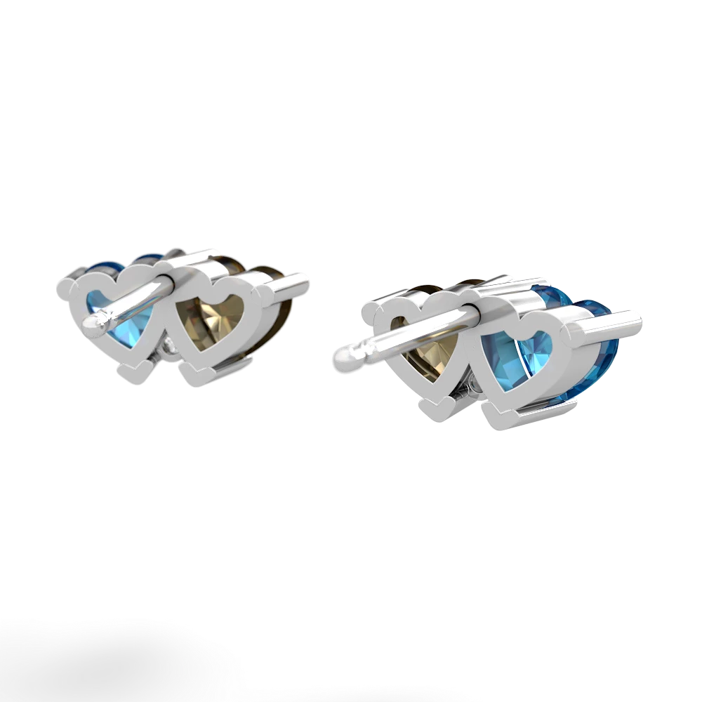 London Topaz Sweethearts 14K White Gold earrings E5260