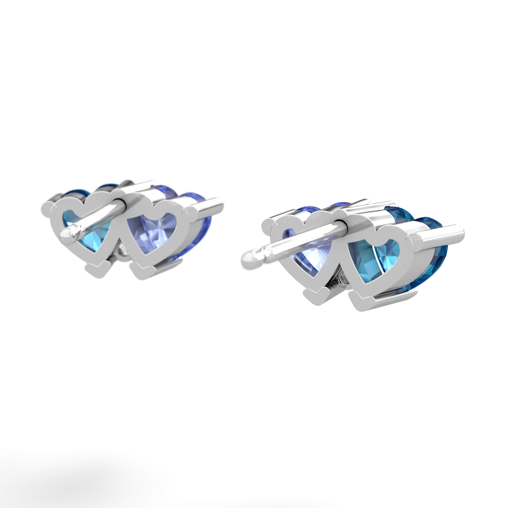 London Topaz Sweethearts 14K White Gold earrings E5260