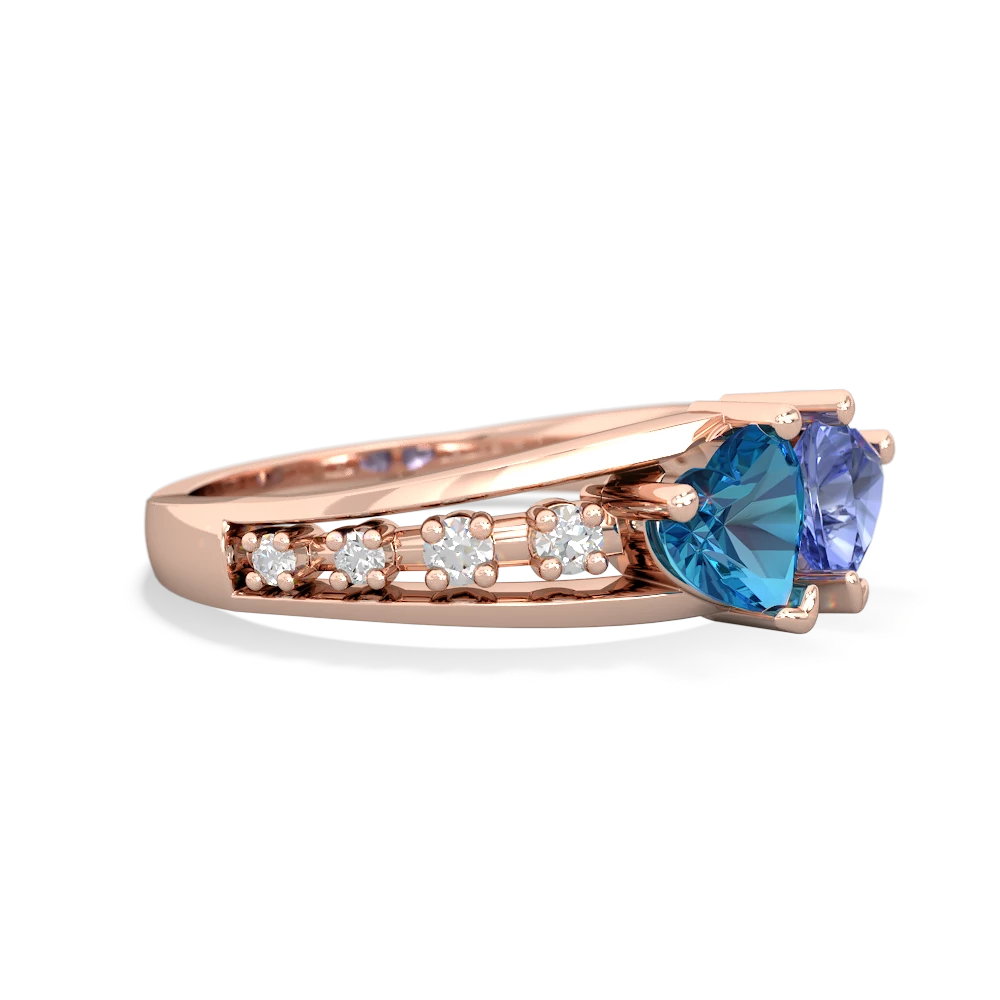 London Topaz Heart To Heart 14K Rose Gold ring R3342