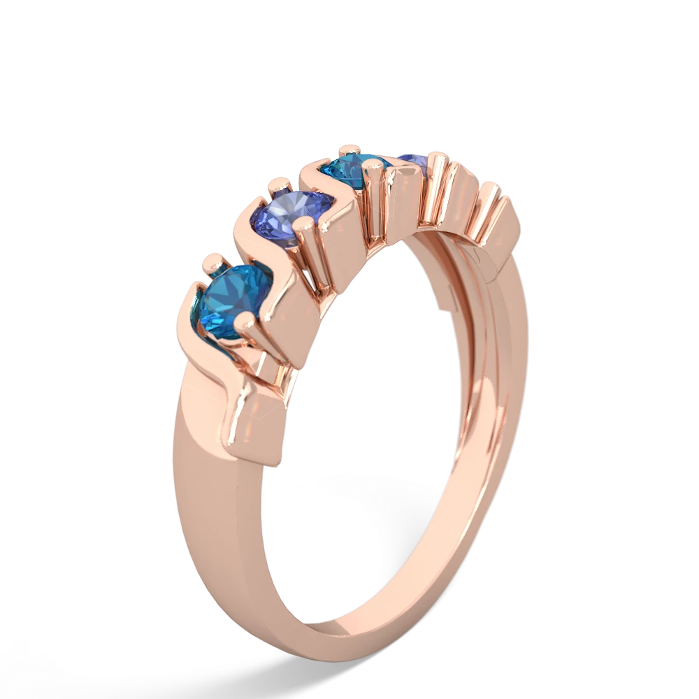 London Topaz Anniversary Band 14K Rose Gold ring R2089