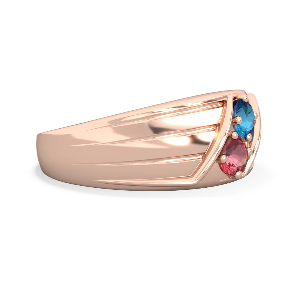 London Topaz Men's Streamline 14K Rose Gold ring R0460