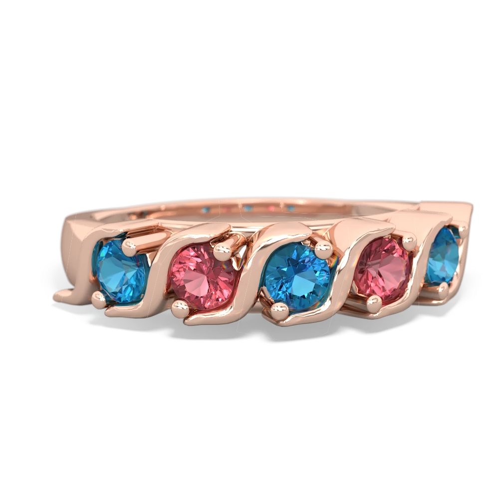 London Topaz Anniversary Band 14K Rose Gold ring R2089