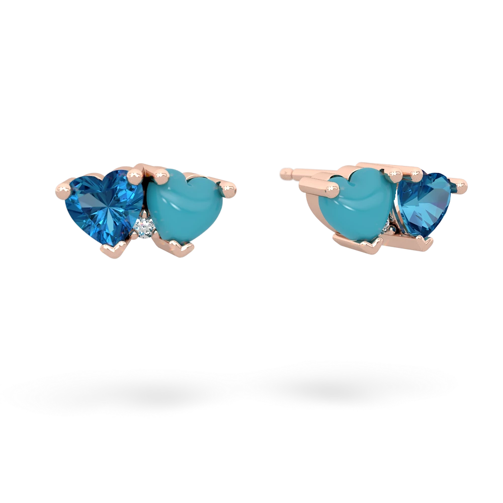 London Topaz Sweethearts 14K Rose Gold earrings E5260